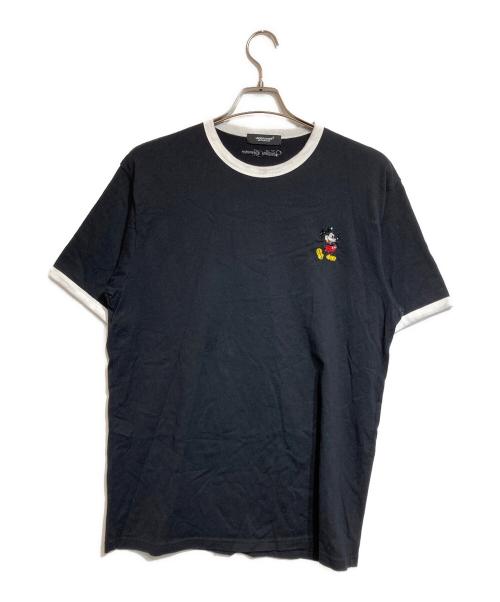 UNDERCOVER（アンダーカバー）UNDERCOVER (アンダーカバー) ビーズミッキー刺繍Tシャツ ブラック サイズ:3の古着・服飾アイテム