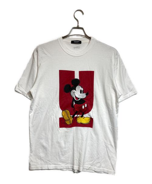 UNDERCOVER（アンダーカバー）UNDERCOVER (アンダーカバー) DISNEY (ディズニー) ミッキー刺繍Tシャツ ホワイト サイズ:3の古着・服飾アイテム