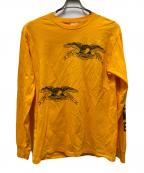 SUPREME×ANTIHEROシュプリーム×アンタイヒーロー）の古着「Long Sleeve Logo L/S TEE」｜オレンジ
