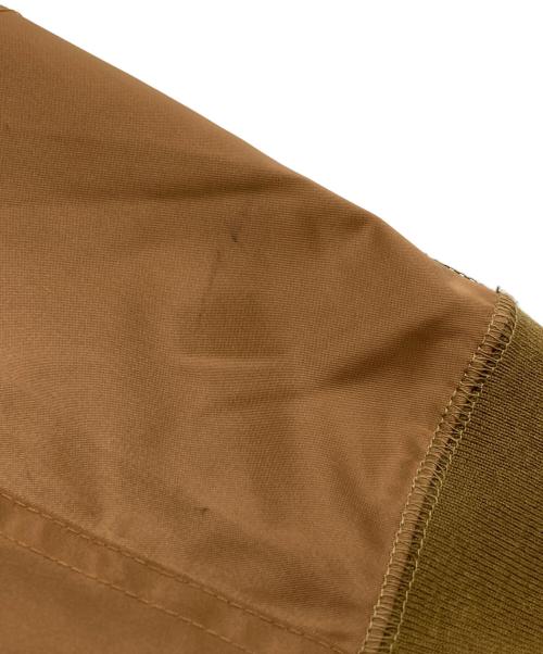 TOGA VIRILIS（トーガ ビリリース）TOGA VIRILIS (トーガ ビリリース) HIGH TWIST JERSEY CARDIGAN グリーン×ベージュ サイズ:44の古着・服飾アイテム