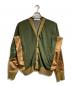 TOGA VIRILIS（トーガ ビリリース）の古着「HIGH TWIST JERSEY CARDIGAN」｜グリーン×ベージュ