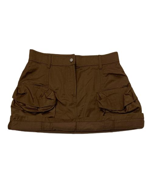 DIESEL（ディーゼル）DIESEL (ディーゼル) カーゴミニスカート ブラウン サイズ:38の古着・服飾アイテム