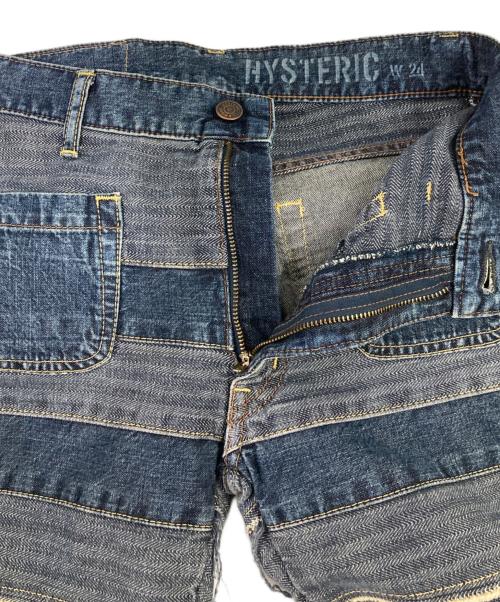 Hysteric Glamour（ヒステリックグラマー）Hysteric Glamour (ヒステリックグラマー) スクラッチフレアデニムパンツ ブルー サイズ:24の古着・服飾アイテム