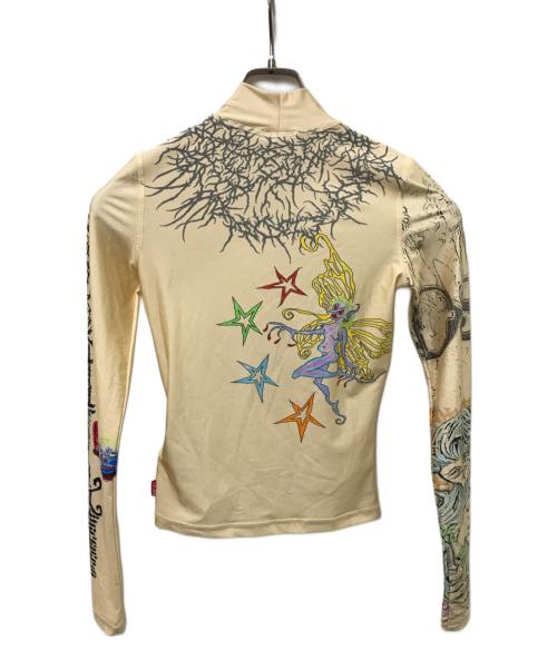 DIESEL（ディーゼル）DIESEL (ディーゼル) T-IMUNセカンドスキンカットソー ベージュ×グリーン サイズ:Sの古着・服飾アイテム