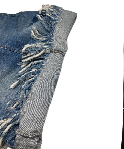 DOLCE & GABBANA（ドルチェ＆ガッバーナ）DOLCE & GABBANA (ドルチェ＆ガッバーナ) フリンジデザインスカート ブルー サイズ:38の古着・服飾アイテム