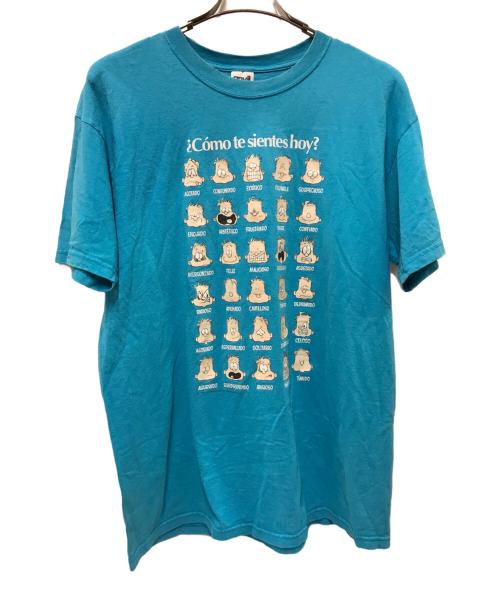 anvil（アンヴィル）anvil (アンヴィル) 感情アートTシャツ ブルー サイズ:Lの古着・服飾アイテム