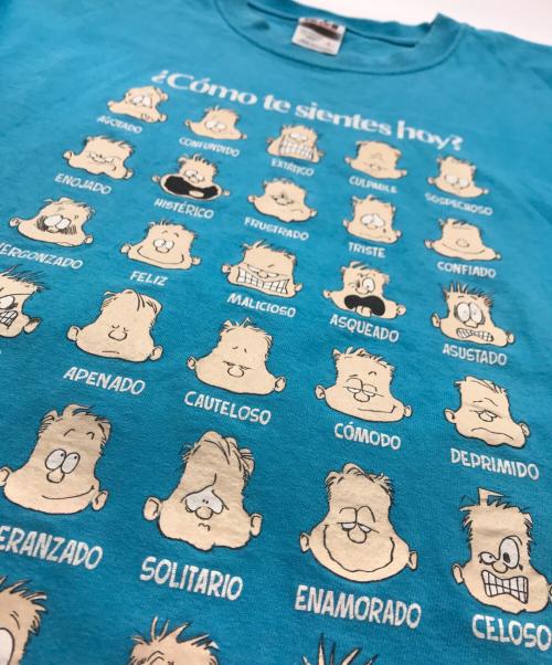 anvil（アンヴィル）anvil (アンヴィル) 感情アートTシャツ ブルー サイズ:Lの古着・服飾アイテム