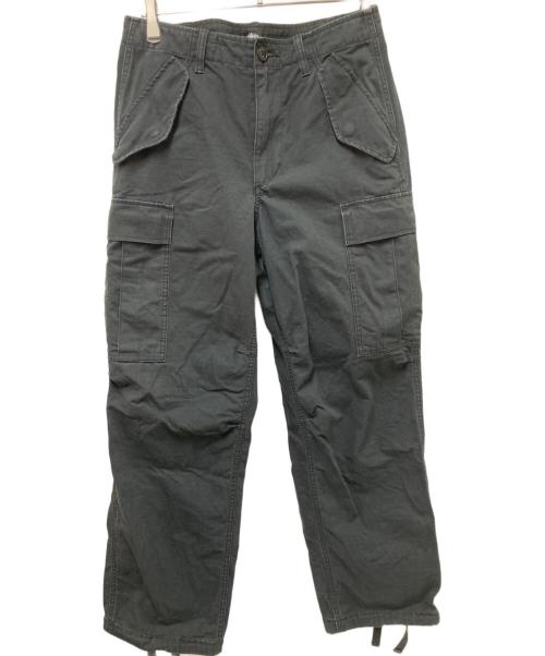 stussy（ステューシー）stussy (ステューシー) MILITARY CARGO PANT RIPSTOP ブラック サイズ:28の古着・服飾アイテム