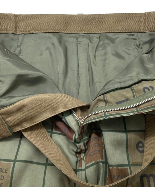 sacai（サカイ）sacai (サカイ) EMOTIONALLY UNAVAILABLE (エモーショナリー・アンアベイラブル) ベルテッドパンツ オリーブ サイズ:2の古着・服飾アイテム
