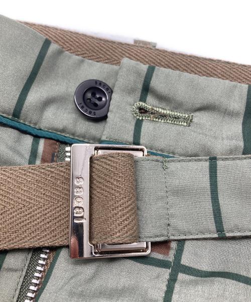 sacai（サカイ）sacai (サカイ) EMOTIONALLY UNAVAILABLE (エモーショナリー・アンアベイラブル) ベルテッドパンツ オリーブ サイズ:2の古着・服飾アイテム