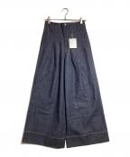 cygneシーニュ）の古着「タックワイドデニムパンツ」｜インディゴ