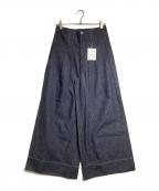 cygneシーニュ）の古着「タックワイドデニムパンツ」｜インディゴ
