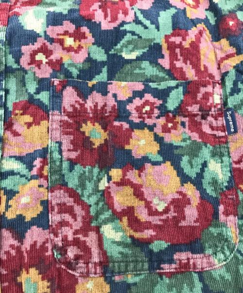 SUPREME（シュプリーム）Supreme (シュプリーム) Digi Floral Corduroy Shirt グリーン×パープル サイズ:Lの古着・服飾アイテム