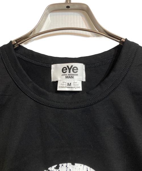 eYe COMME des GARCONS JUNYAWATANABE MAN（アイ コム デ ギャルソン ジュンヤ ワタナベ マン）eYe COMME des GARCONS JUNYAWATANABE MAN (アイ コム デ ギャルソン ジュンヤ ワタナベ マン) プリントTシャツ ブラック サイズ:Mの古着・服飾アイテム