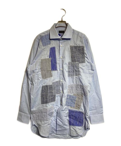 JUNYA WATANABE MAN（ジュンヤワタナベマン）JUNYA WATANABE MAN (ジュンヤワタナベマン) GUY ROVER (ギローバー) パッチワークカスタムシャツ ブルー サイズ:Mの古着・服飾アイテム