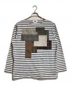 eYe COMME des GARCONS JUNYAWATANABE MANアイ コム デ ギャルソン ジュンヤ ワタナベ マン）の古着「パッチワークボーダーカットソー」｜ベージュ