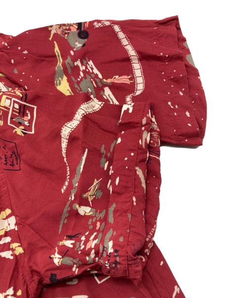 Porter Classic（ポータークラシック）Porter Classic (ポータークラシック) フィルムアロハシャツ レッド サイズ:Ｌの古着・服飾アイテム