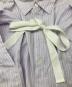 中古・古着 ROBE DE CHAMBRE COMME DES GARCONS (ローブドシャンブル コムデギャルソン) カットオフストライプリボンシャツ ピンク×ブルー サイズ:S：10000円
