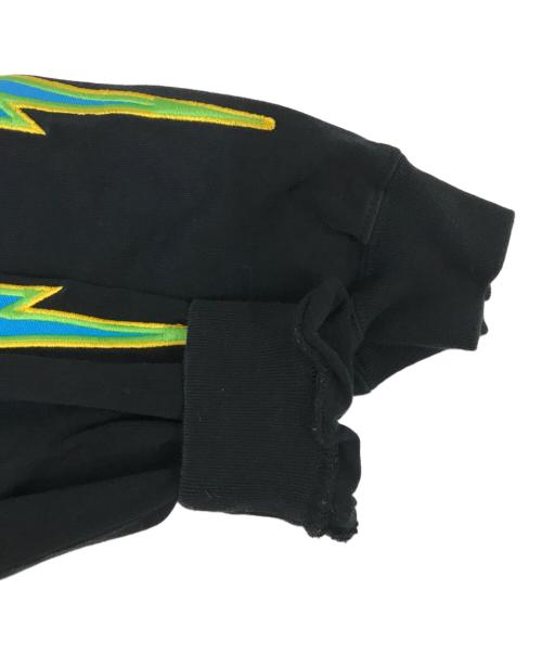 TAIN DOUBLE PUSH（タイン ダブルプッシュ）TAIN DOUBLE PUSH (タイン ダブルプッシュ) 刺繍ロングスリーブカットソー ブラック サイズ:-の古着・服飾アイテム