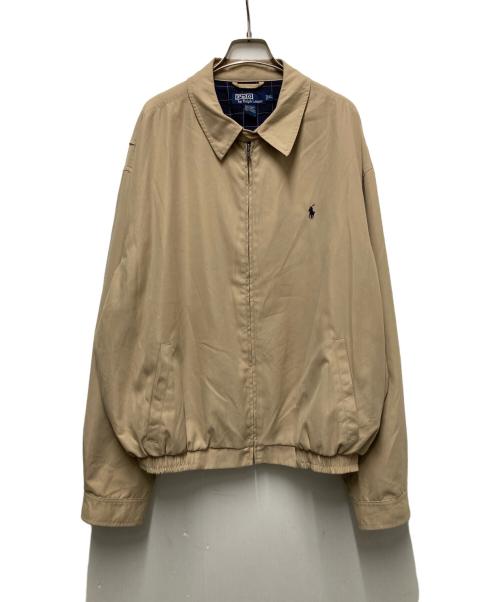 POLO RALPH LAUREN（ポロ・ラルフローレン）POLO RALPH LAUREN (ポロ・ラルフローレン) 90s ポニー刺繍スイングトップ ベージュ サイズ:XLの古着・服飾アイテム