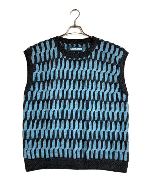 NAMESAKE（ネイムセイク）namesake (ネイムセイク) ニットベスト ブルー サイズ:XLの古着・服飾アイテム