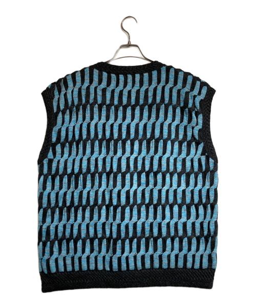NAMESAKE（ネイムセイク）namesake (ネイムセイク) ニットベスト ブルー サイズ:XLの古着・服飾アイテム
