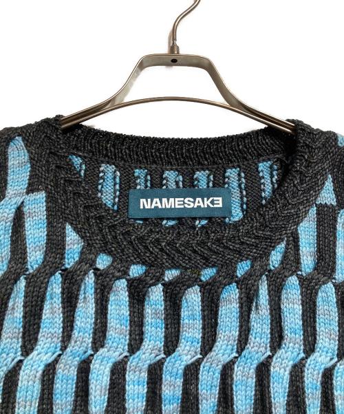 NAMESAKE（ネイムセイク）namesake (ネイムセイク) ニットベスト ブルー サイズ:XLの古着・服飾アイテム