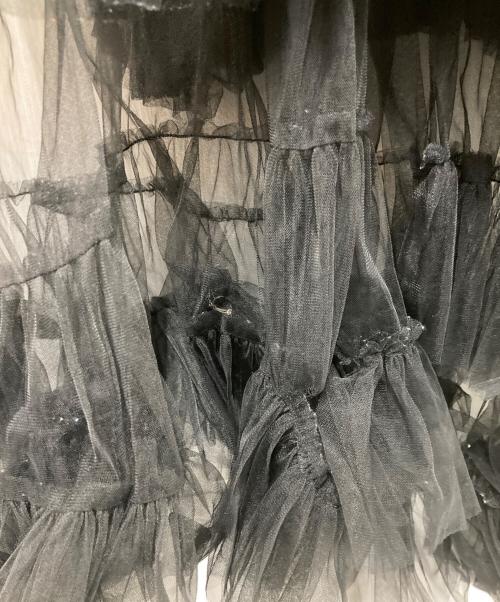 VIVIANO（ヴィヴィアーノ）VIVIANO (ヴィヴィアーノ) スウェットチュールレイヤードワンピース ブラック サイズ:FREEの古着・服飾アイテム