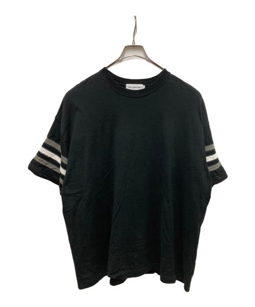 COOTIE PRODUCTIONS（クーティープロダクツ）COOTIE PRODUCTIONS (クーティープロダクツ) Jacquard Sleeve S/S Tee ブラック サイズ:Sの古着・服飾アイテム