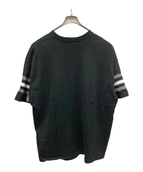 COOTIE PRODUCTIONS（クーティープロダクツ）COOTIE PRODUCTIONS (クーティープロダクツ) Jacquard Sleeve S/S Tee ブラック サイズ:Sの古着・服飾アイテム