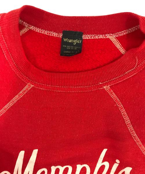 Wrangler（ラングラー）Wrangler (ラングラー) 半袖プリントスウェット レッド サイズ:Ｌの古着・服飾アイテム