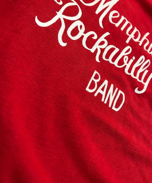 Wrangler（ラングラー）Wrangler (ラングラー) 半袖プリントスウェット レッド サイズ:Ｌの古着・服飾アイテム