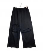 MM6 Maison Margielaエムエムシックスメゾンマルジェラ）の古着「再構築バギースウェットパンツ」｜ブラック