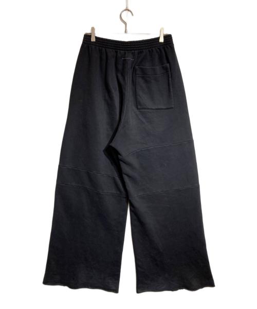 MM6 Maison Margiela（エムエムシックスメゾンマルジェラ）MM6 Maison Margiela (エムエムシックスメゾンマルジェラ) 再構築バギースウェットパンツ ブラック サイズ:Mの古着・服飾アイテム