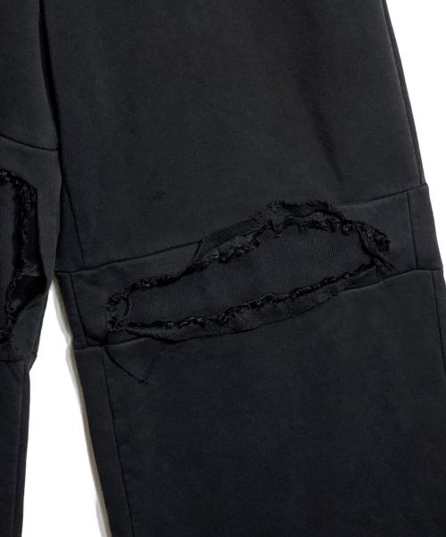 MM6 Maison Margiela（エムエムシックスメゾンマルジェラ）MM6 Maison Margiela (エムエムシックスメゾンマルジェラ) 再構築バギースウェットパンツ ブラック サイズ:Mの古着・服飾アイテム