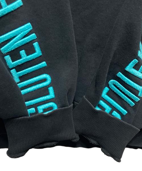 DIESEL（ディーゼル）DIESEL (ディーゼル) エンブロイダリー ダブルレイヤー パーカー ブラック サイズ:Ｌの古着・服飾アイテム