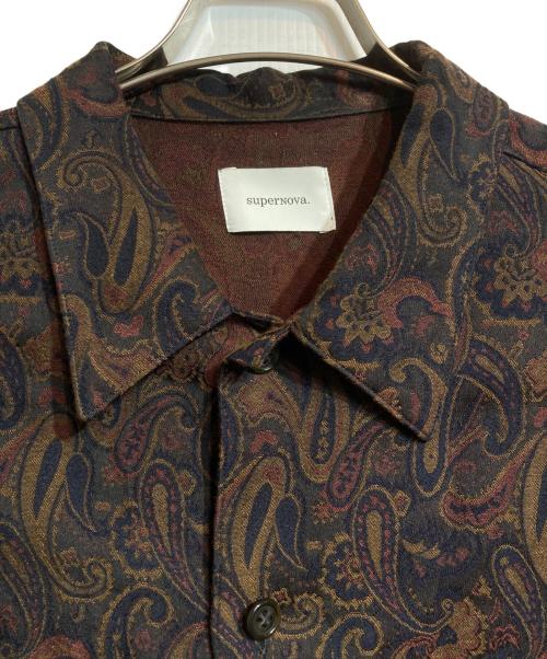 superNova（スーパーノヴァ）supernova (スーパーノヴァ) ジャガードシャツ ブラウン サイズ:XSの古着・服飾アイテム