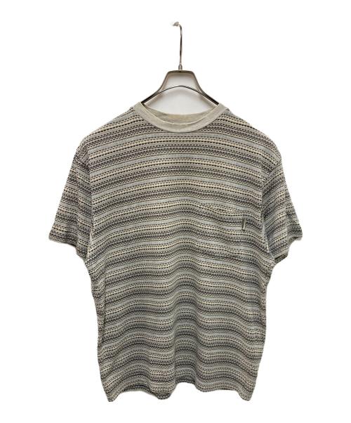 stussy（ステューシー）stussy (ステューシー) ボーダーTシャツ グレー サイズ:Lの古着・服飾アイテム