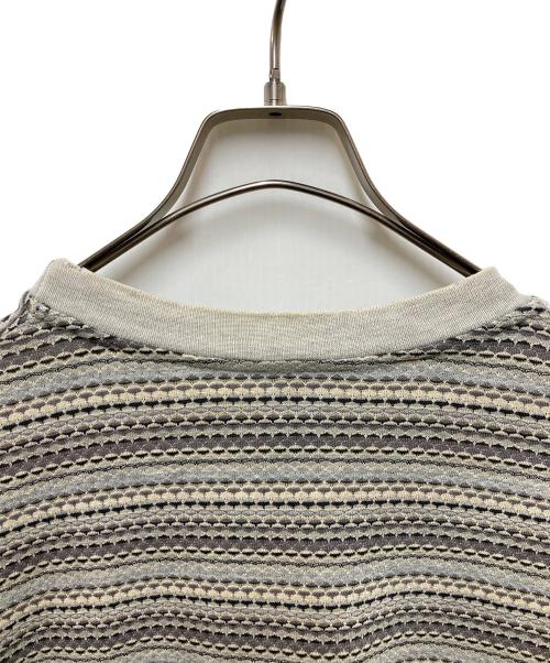 stussy（ステューシー）stussy (ステューシー) ボーダーTシャツ グレー サイズ:Lの古着・服飾アイテム