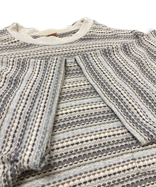 stussy（ステューシー）stussy (ステューシー) ボーダーTシャツ グレー サイズ:Lの古着・服飾アイテム