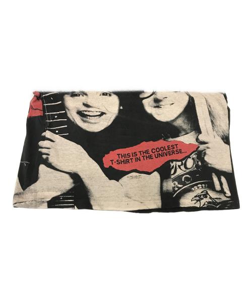 FRUIT OF THE LOOM（フルーツオブザルーム）FRUIT OF THE LOOM (フルーツオブザルーム) コメディムービープリントTシャツ ブラック×レッド サイズ:XLの古着・服飾アイテム