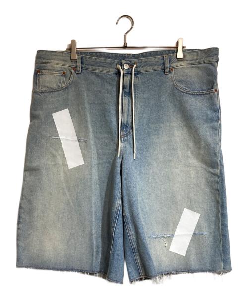 MM6 Maison Margiela（エムエムシックスメゾンマルジェラ）MM6 Maison Margiela (エムエムシックスメゾンマルジェラ) TAPED DENIM SHORTS インディゴ サイズ:46の古着・服飾アイテム