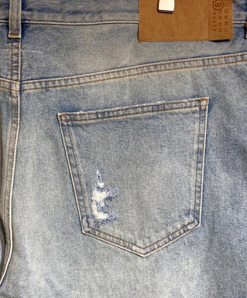 MM6 Maison Margiela（エムエムシックスメゾンマルジェラ）MM6 Maison Margiela (エムエムシックスメゾンマルジェラ) TAPED DENIM SHORTS インディゴ サイズ:46の古着・服飾アイテム