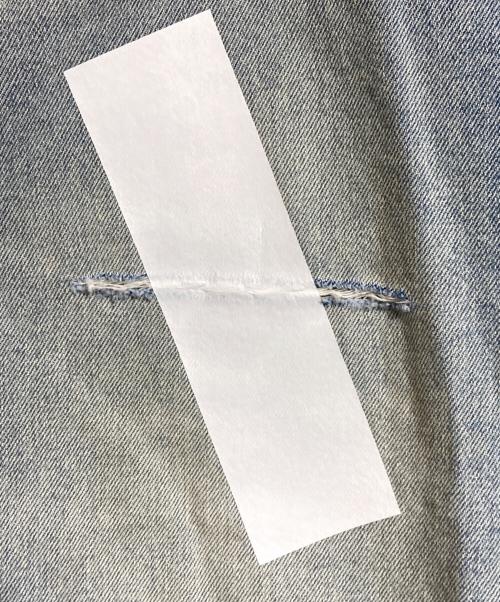 MM6 Maison Margiela（エムエムシックスメゾンマルジェラ）MM6 Maison Margiela (エムエムシックスメゾンマルジェラ) TAPED DENIM SHORTS インディゴ サイズ:46の古着・服飾アイテム