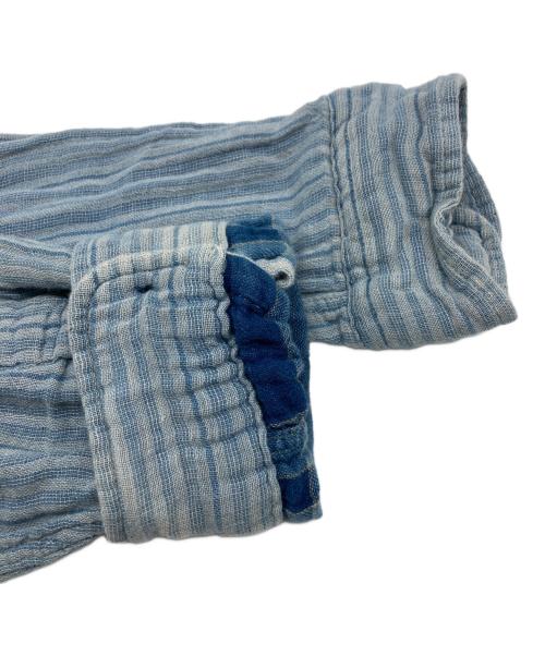 RRL（ダブルアールエル）RRL (ダブルアールエル) コットンリネンガーゼシャツ ブルー サイズ:Lの古着・服飾アイテム