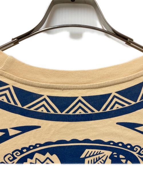 DISNEY（ディズニー）DISNEY (ディズニー) タトゥー柄ムービーTシャツ ネイビー×ベージュ サイズ:Mの古着・服飾アイテム