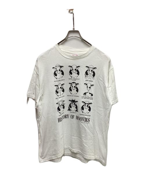 SoF Tee（ソフ ティー）SoF Tee (ソフ ティー) 牛アートプリントTシャツ ホワイト サイズ:XLの古着・服飾アイテム