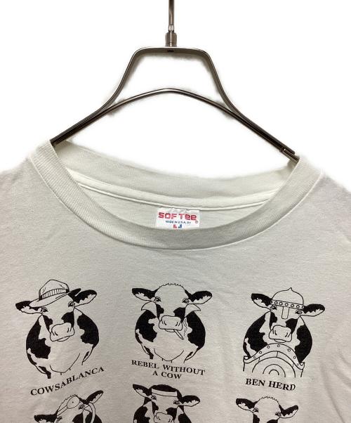 SoF Tee（ソフ ティー）SoF Tee (ソフ ティー) 牛アートプリントTシャツ ホワイト サイズ:XLの古着・服飾アイテム