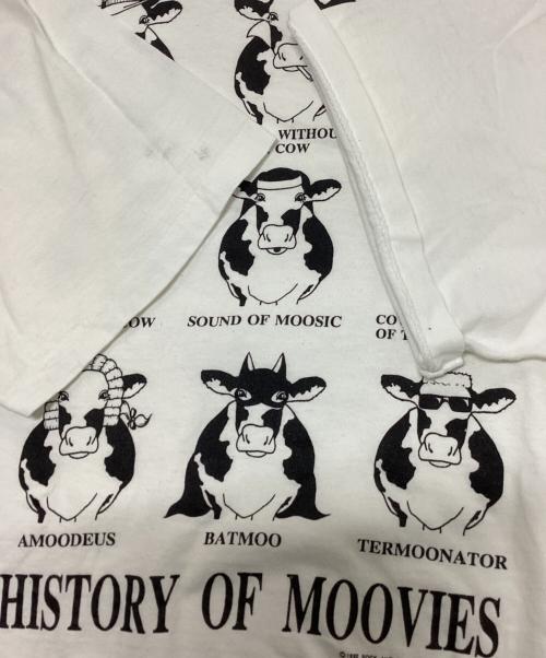 SoF Tee（ソフ ティー）SoF Tee (ソフ ティー) 牛アートプリントTシャツ ホワイト サイズ:XLの古着・服飾アイテム