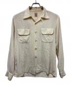 SPUNRAY-）の古着「レーヨンオープンカラーシャツ」｜ベージュ